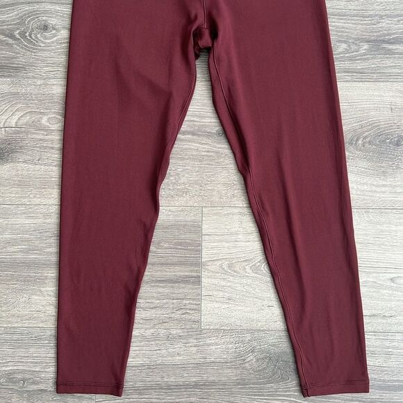 AERIE OFFLINE Real Me Smocked Waistband 7/8 Legging Medium Dark Red Active NWT - Picture 4 of 8